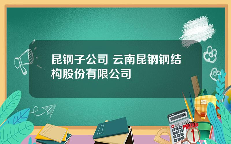 昆钢子公司 云南昆钢钢结构股份有限公司